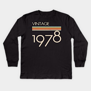 Vintage Classic 1978 Kids Long Sleeve T-Shirt